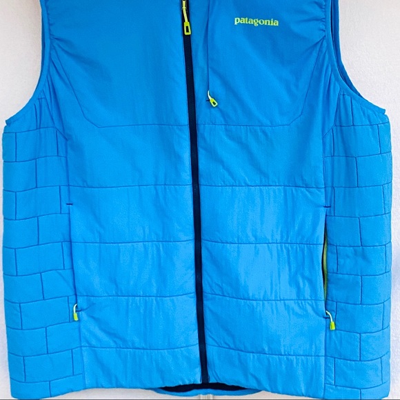 PATAGONIA MENS XXL NANO-AIR VEST LIGHT BLUE/YELLOW - Picture 14 of 16